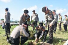 Polisi Tanam Pohon di Bulukumba Dirangkaikan Penyerahan Beasiswa