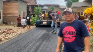 Keciprat CSR Perusahaan, 2 Lorong di Desa Padangloang Diaspal