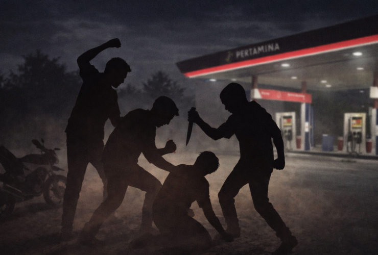 Polisi Ringkus Terduga Pelaku Penikaman didepan SPBU Jalanjang