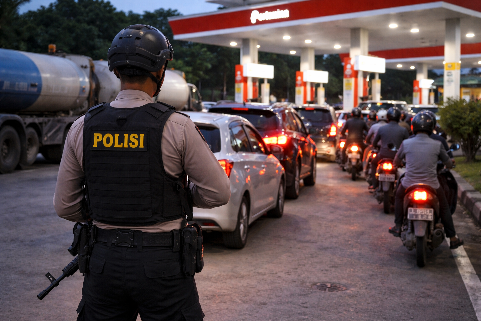 Antisipasi Penyalahgunaan BBM, SPBU di Bulukumba Dijaga Polisi